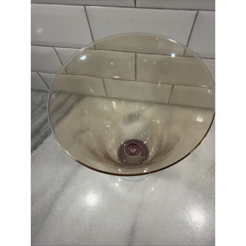 Elegant Clear Glass CRYSTAL TRUMPET VASE, Footed, Hand Made in Poland ~ 10
